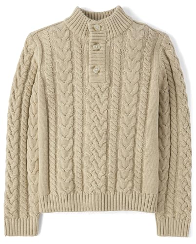 Gymboree Boys' and Toddler Quarter Button Cable Knit Pullover Swe...