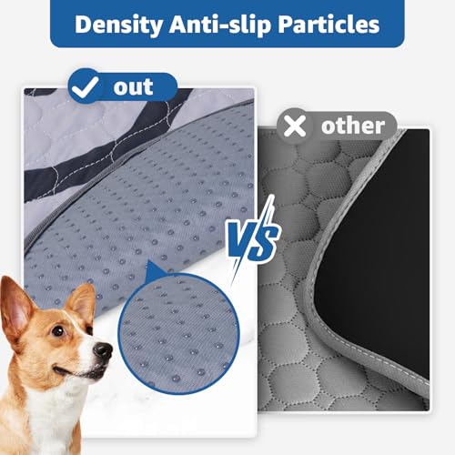 Image of Washable Pee Pads for Dogs with Pheromones : 2 Packs Reusable Puppy Pads Super Absorbnet Dog Floor Mats for Whelping, Incontinence, Training, Crate, 48x48