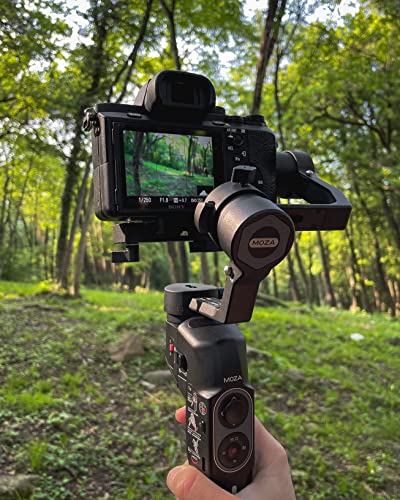 Moza Mini P Max Gimbal Stabilizer 3-Axis Mobile Handheld Stabilizer For Smartphone Mirrorless Camera Action Cameras Up To 2.2Lb Updated Version 3-Axis Lock Design Cross-Platform Gimbal 20H Runtime #TOP6