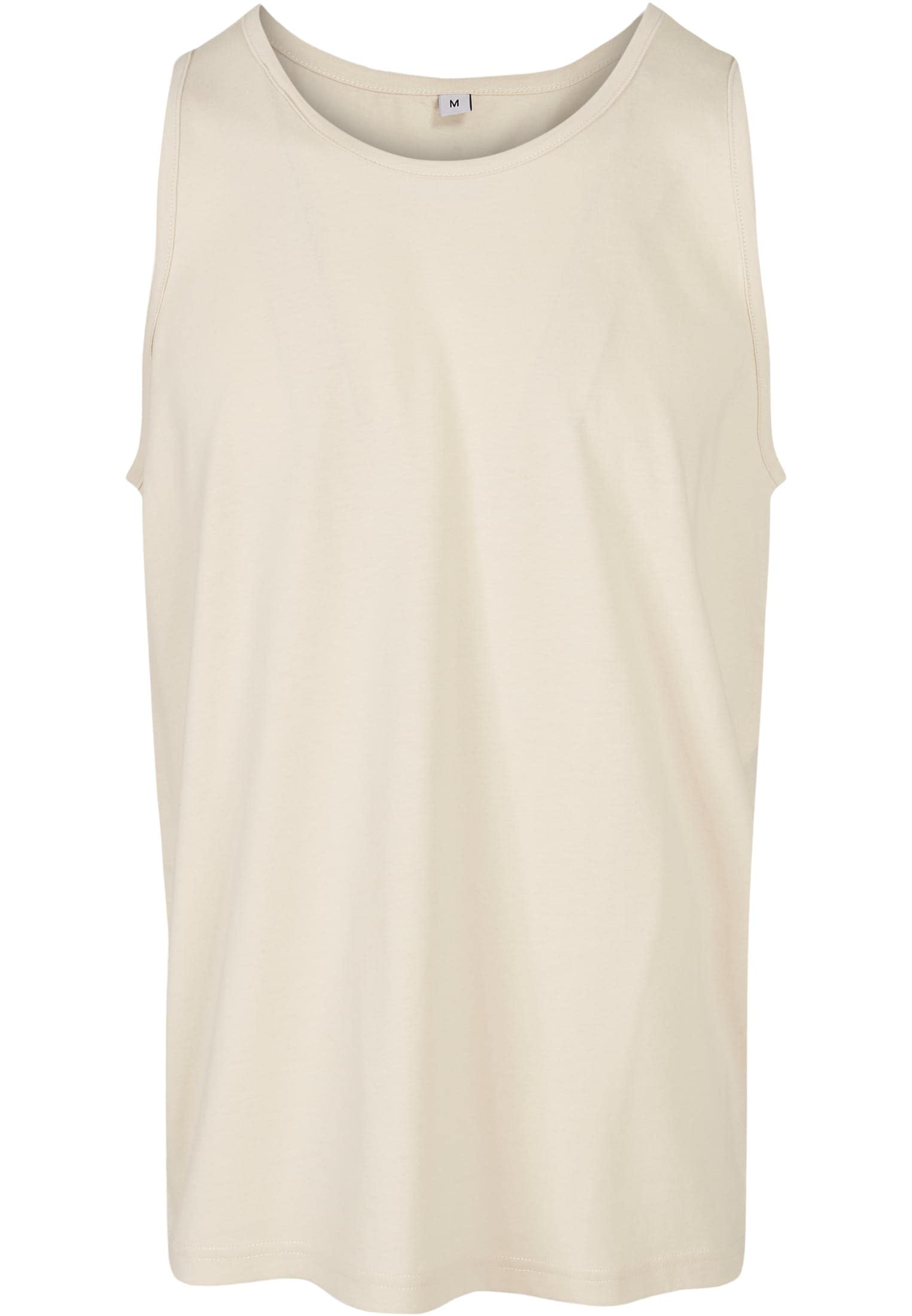 Build Your Brand Men's Basic Tank T-Shirt, Sand, XS