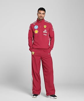 PUMA Scuderia Ferrari F1 2025 Team 1/2 Zip Sweater - Red, Red, XX