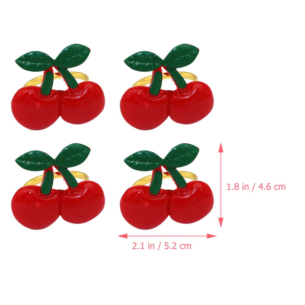 Cabilock 20pcs Cherry Napkin Rings Napkin Clasps Napkin Decor Ring Napkin Buckle Decor Napkin Ring Adorn Fruit Napkin Ring Napkin Buckles Napkin Ring for Party