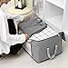 Clothes Storage Bag Organizers 4 Pack Large Capacity Clothing Containers Foldable Closet Organizers with Clear Window and Reinforced Carry Handles
