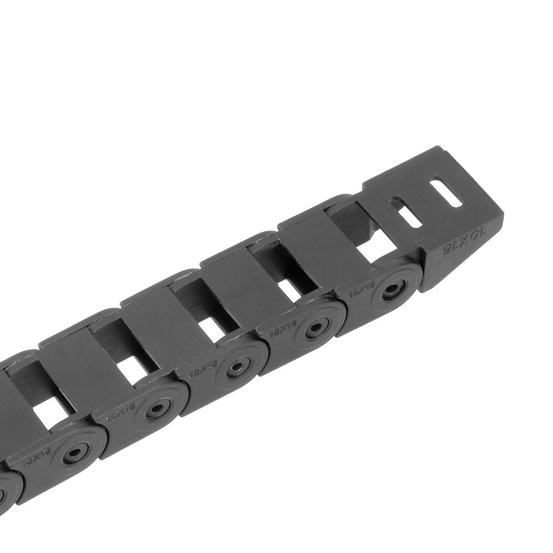 sourcing map Chaîne porte-câbles glisser connecteur type fermé fin R18 10x15mm 1,5M
