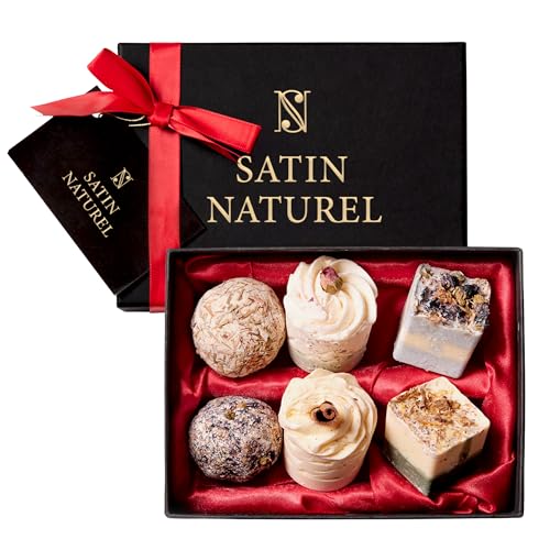 Satin Naturel Idee Regalo Donna - 6x Bombe da...
