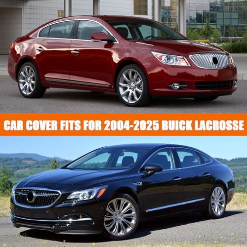Image of Waterproof Car Cover Replace for 2004-2025 Buick Lacrosse, 6 Layers All Weather Car Covers with Zipper Door & Windproof Bands for Snow Rain Dust Hail Protection (Lacrosse)