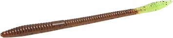 Zoom Trick Worm-Pack of 20 Pumpkin Chartreuse, 6.75-Inch