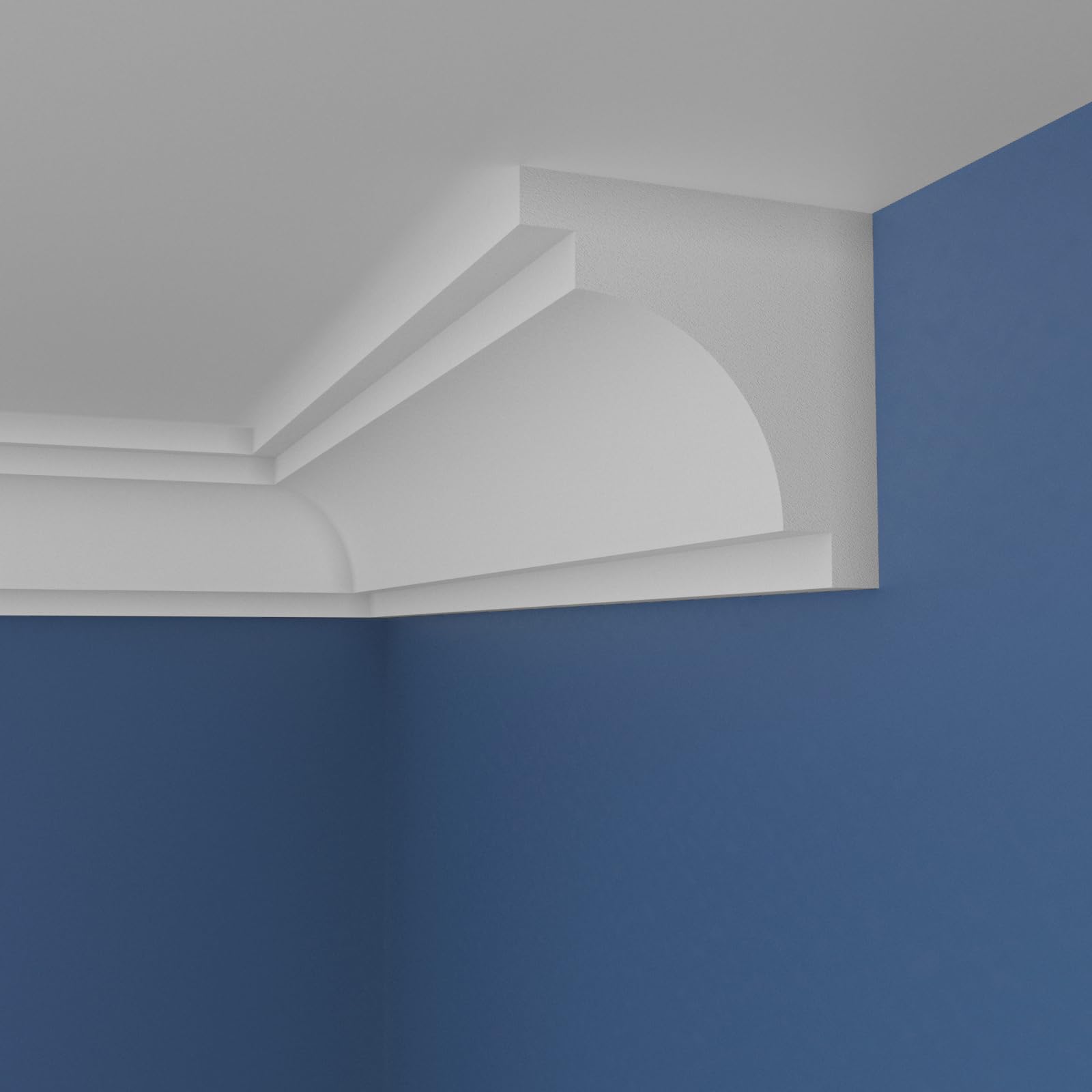 WOLDECOR XPS Cornice Coving – Decorative Coving Moulding for Ceilings, Lightweight Paintable Ceiling Coving Trim, Easy DIY Installation, Durable and Moisture Resistant (WS04, 16 Meters) — image 1