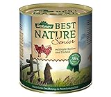 Dehner Best Nature Hundefutter, Nassfutter, für ältere Hunde, Lamm / Geflügel / Haferflocken, 6 x 800 g Dose (4.8 kg)