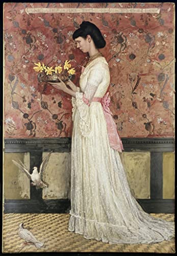 Toile Portrait de Mme Ingram par Walter Crane 60x90cm pour salon