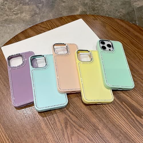 Coque iPhone 14 Pro Max verte antichoc dos pailleté Candy luxe - 6