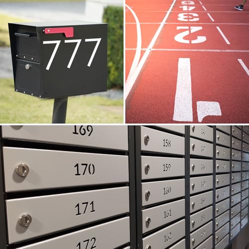 PATIKIL Estênceis de artesanato com números de 15 cm, 36 peças de estênceis de letras, kit de plásti