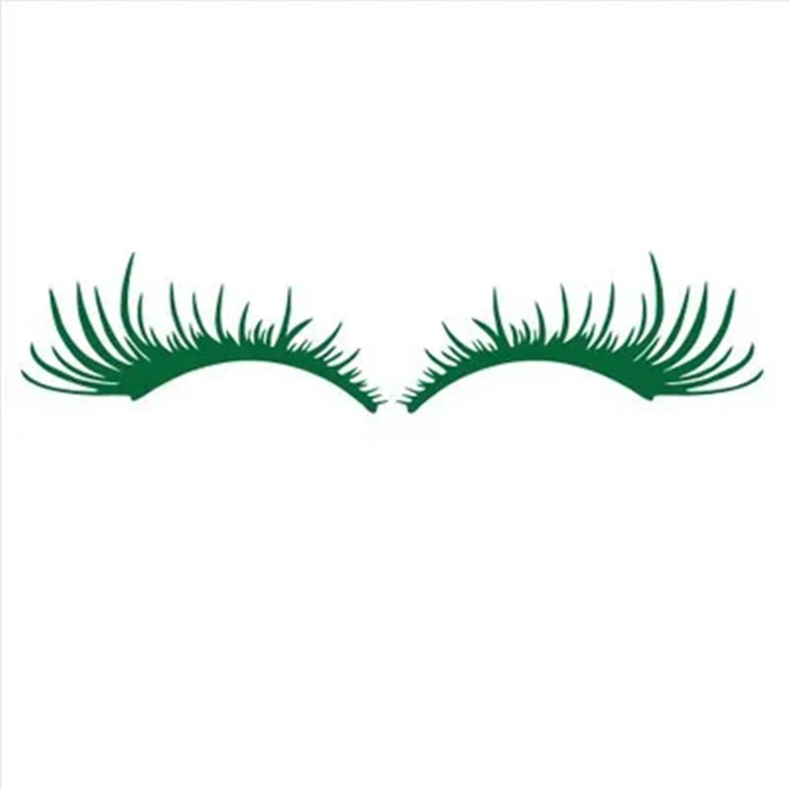 Car Eyelashes A Pair of Eyebrow Stickers for Car Headlights Sexy Eyelash Stickers for Car Headlights Decoration Headlight Eyebrows(Eyelash Green)