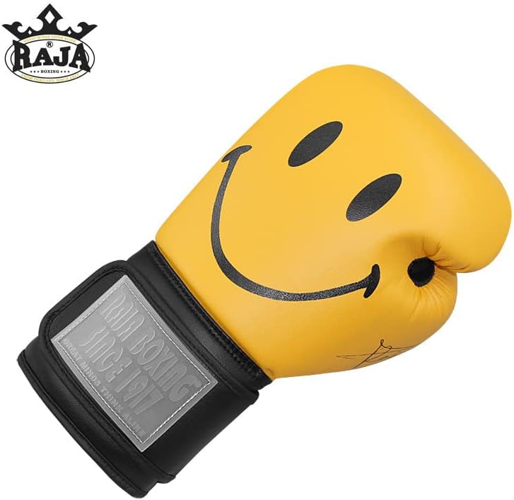 Raja Boxing 本革製 マジックテープ式 14oz ボクシンググローブ RAJA
