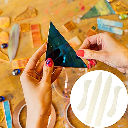 4 pcs stained glass tools stained glass supplies plastic fid burnisher foiler holder for flat stained glass work diy handicrafts