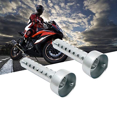 Silencieux d'échappement 48mm moto universel argent pour réduire le bruit du moteur