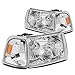 Auto Dynasty OE Style Chrome Housing Amber Corner Headlight Lamps+Tool Kit Compatible with Ford Ranger 01-11