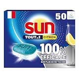 Sun - Tablettes Lave-Vaisselle, Tout-en-1, Citron, 50 Pastilles...