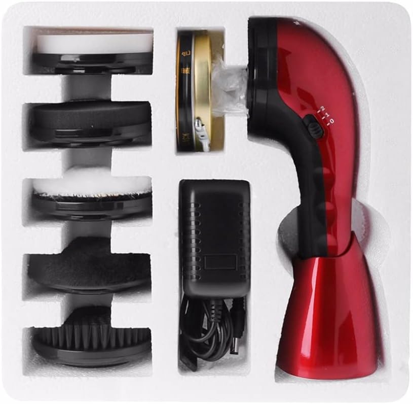 Portable Handheld Automatic Electric Shoe Brush Shine Polisher 2 Ways Power Supply Leather Care Tools Home Office Use