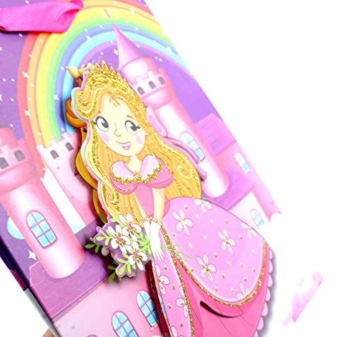 Image of Crackles Cartoon Fantasy Printed Paper Bags for Gifting Eco Friendly Gift Paper Bags with Handles (Pack of 12)