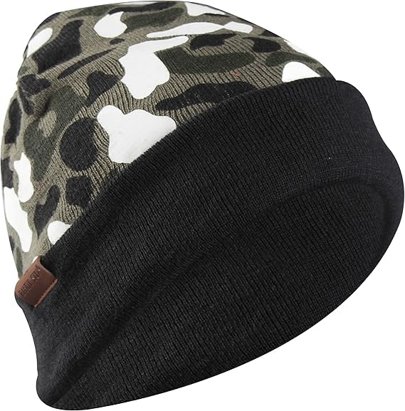 Bonnet tricoté anti-UV chaud épais et doux pour le ski et le cyclisme