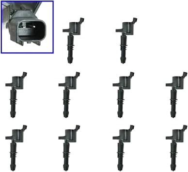 Ignition Coil Pack Kit Set of 10 Compatible with 6.8L ICA61640