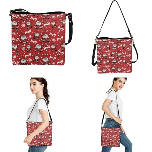 Image of HUGS IDEA Leather Purses and Handbag for Women Bucket Bag with Wrist Wallet 2 Packs