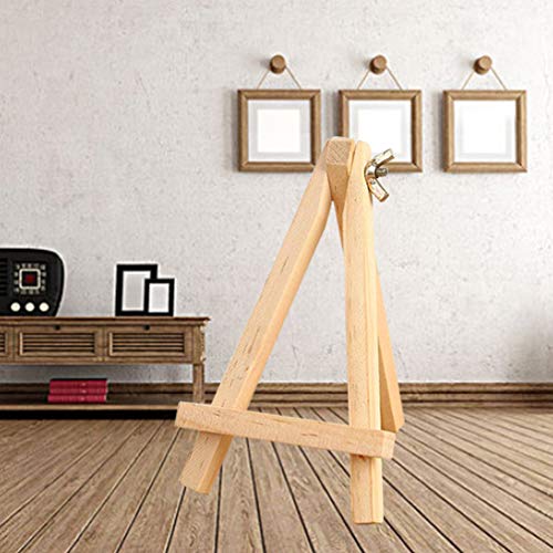 Conjunto de 3 peças de suporte para exibição de fotos em forma de cavalete de madeira da HealIFTY, s