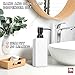 GMISUN White Soap Dispenser, Bathroom Hand Soap Dispenser, Glass Dispenser with Stainless Steel Pump, Kitchen Hand and Dish Soap Dispensers, 12 fl oz/350ml Liquid Refillable Soap and Lotion Bottle