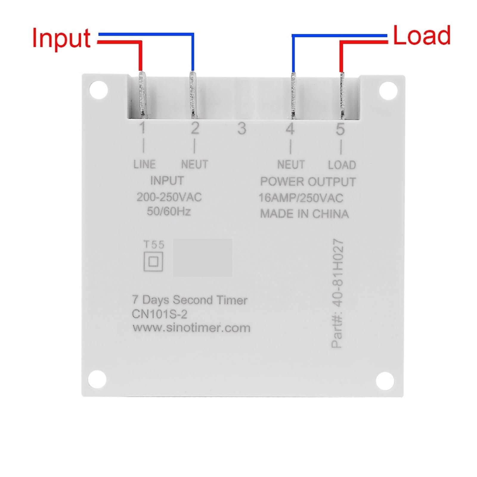 CN101S 220V 110V 12V 5V 24V Temporizador Digital L/C/D Relé de Tiempo programable semanal de 7 días con Cuenta Regresiva de intervalo de 1 Segundo(with 4 Wires 5V)