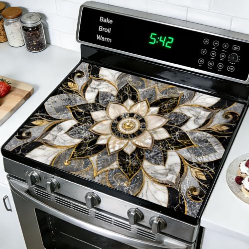 Image of Stove Guard Mat for Electric Stoves -Heat-Resistant Protector, Non-Slip Kitchen Counter Mat Stylish Kitchen Decor (Mandala)