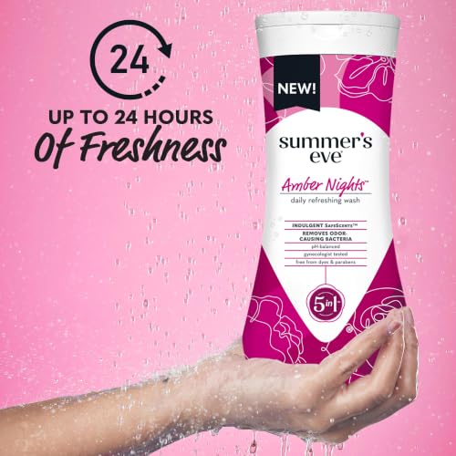 Image of Summer's Eve Amber Nights with Oat and Shea Extracts, Daily Refreshing All Over Feminine Body Wash, Removes Odor, Feminine Wash pH Balanced, 15 fl oz (Pack of 2)