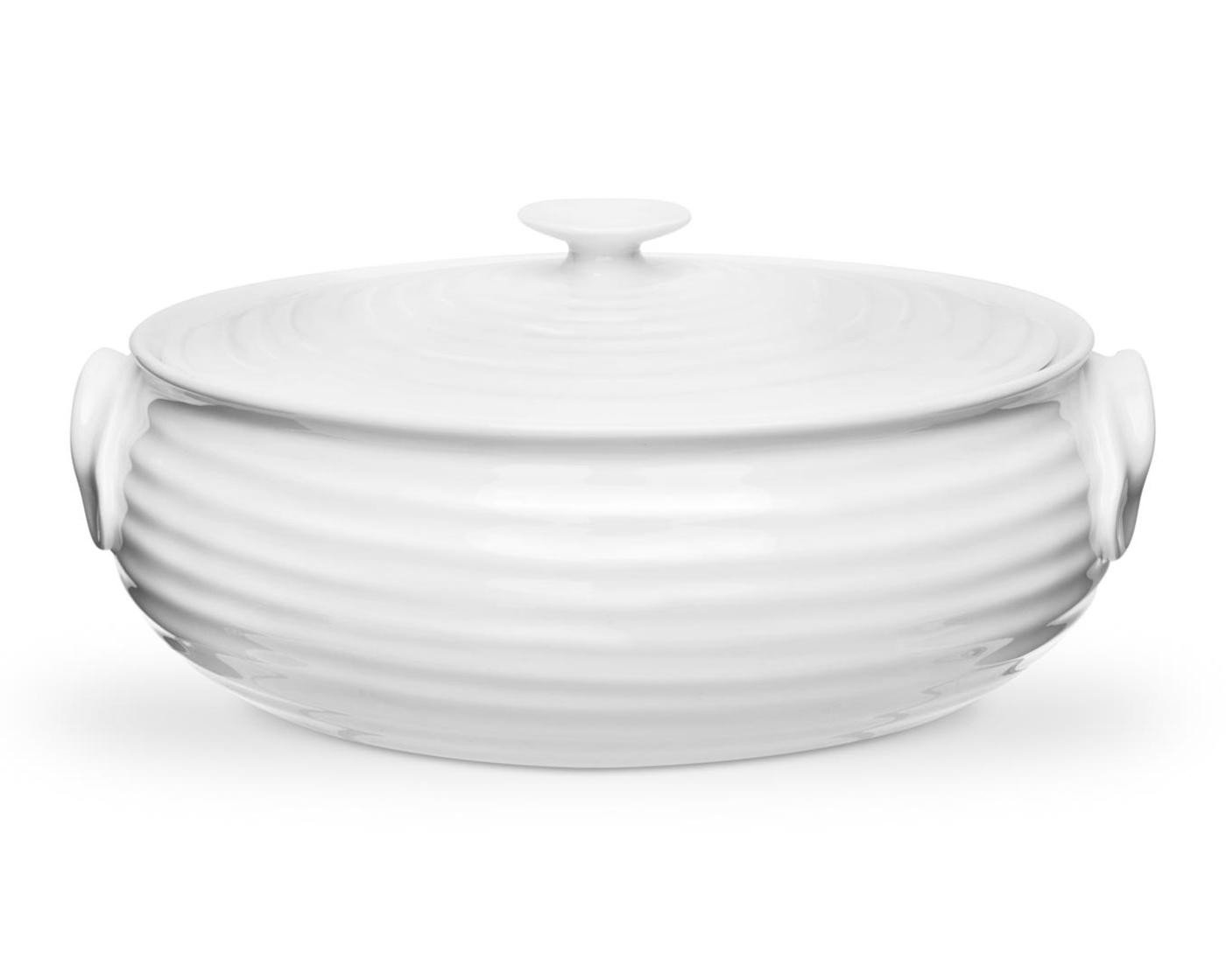 x Sophie Conran Porcelain Casserole Dish with Lid - White Oval Serving Dish, Oven, Microwave and Dishwasher Safe, Perfect for Everyday Cooking and Entertaining