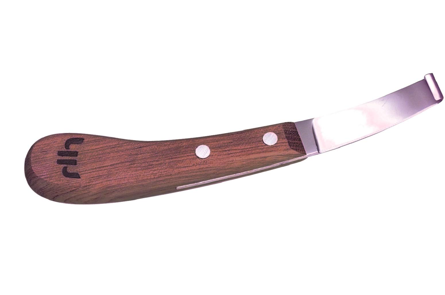 40602000 Hoof Knife Right 65 mm Wide Blade Thermal Ash Hardwood for Horses and Cattle Brown