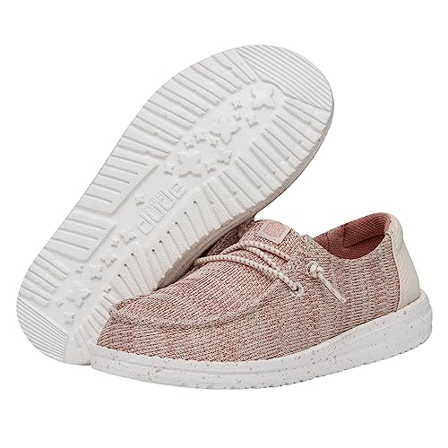 Image of HEYDUDE Wendy Sport Mesh Loafers for Kids Girls - Textile Upper - Two-Eyelet Lace Closure - Slip-on Style