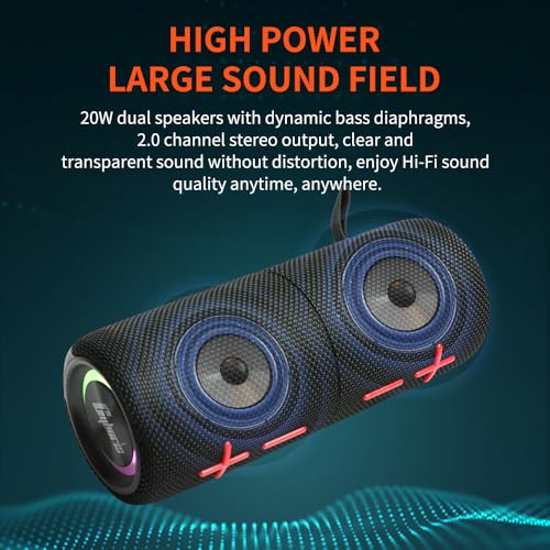 Altavoz Bluetooth 2 en 1 magnético Dual Splittable, IPX6 Waterproof Split Portable Wireless Speaker with 20W Loud Stereo Sound,Bluetooth V5.3, 24H Playtime, Multiple Pairing for Home,Outdoor or - imagen 6
