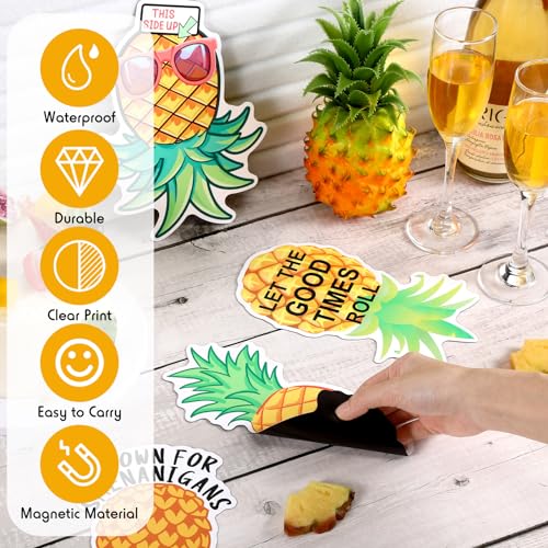 Imanes decorativos de piña para puerta de crucero 4 pcs miniatura 6