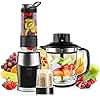 Blender Smoothie Maker, 700W Blender, Portable Food Chopper and Grinder, 570ml BPA Free Bottle, 300ml Grinder Cup, 1200ml Jug, Processor Blenders for Kitchen (TB18SM)