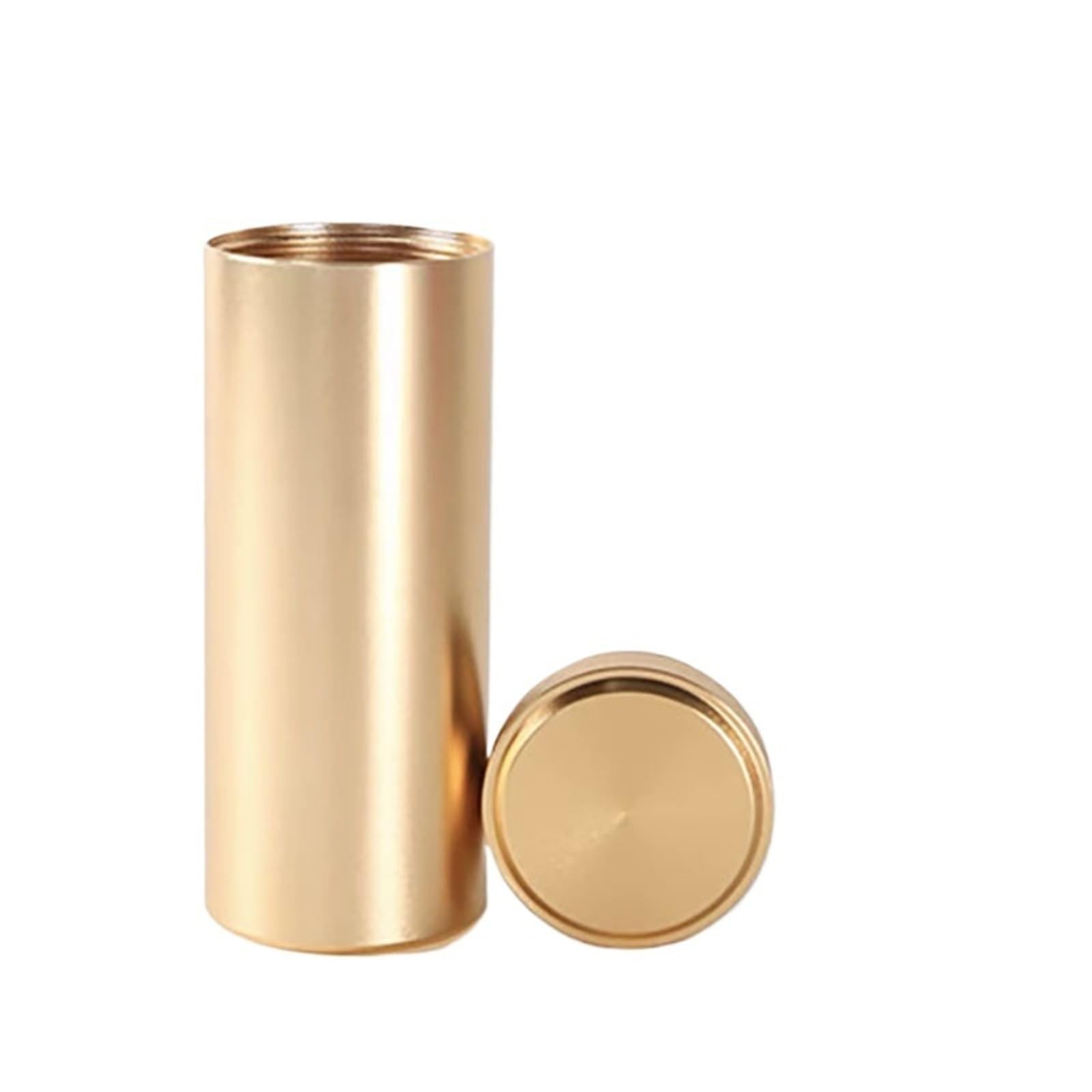 FDBTYJN Tea Caddy Portable Stainless Steel Airtight Tea Canister Container Jar Sugar Coffee Caddy Organizer Household Storage Supplies(Color 03)