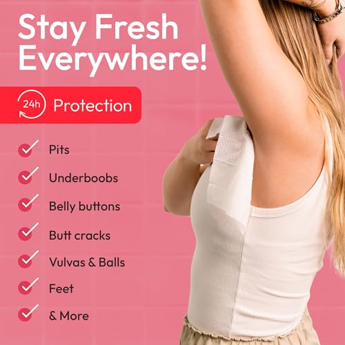 Image of FOMIN Acidified Deodorant Wipes for Women & Men - 50 Count | Patchouli Blossom - pH Balanced Mini Deodorant Wipes, Travel Size - Plastic-Free & Individually Wrapped Body Wipes