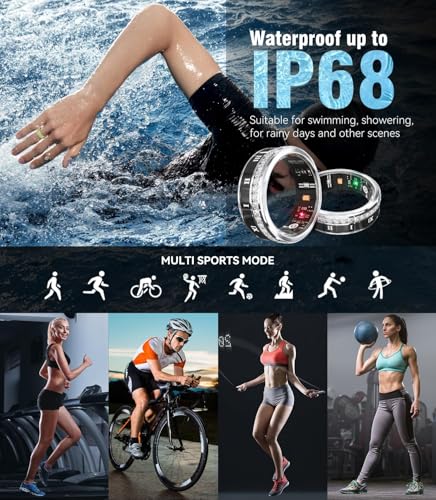 Image of 10 Gen Diamond Smart Ring and Wireless Charging Case【Industry Ranking No.1 - 0 Measurement Error】 2026 Smart Ring for Women & Men for Sleep Tracking Wearable Device,Fitness Ring 10#