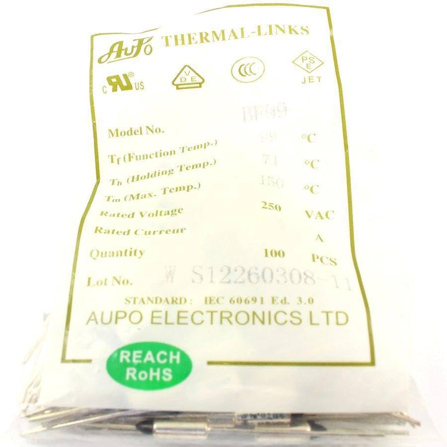 10Pcs Lot Thermal Fuse Cutoff TF 99 Degree 250V 10A BF99