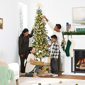 Best Choice Products Pencil Christmas Tree 6ft Pre-lit Alpine Slim Holiday Decoration, Lighted Skinny Décor LED Lights, Metal Stand Best Choice Products Pencil Christmas Tree 6ft Pre lit Alpine Slim Holiday Decoration Lighted Skinny Decor LED Lights Metal Stand
