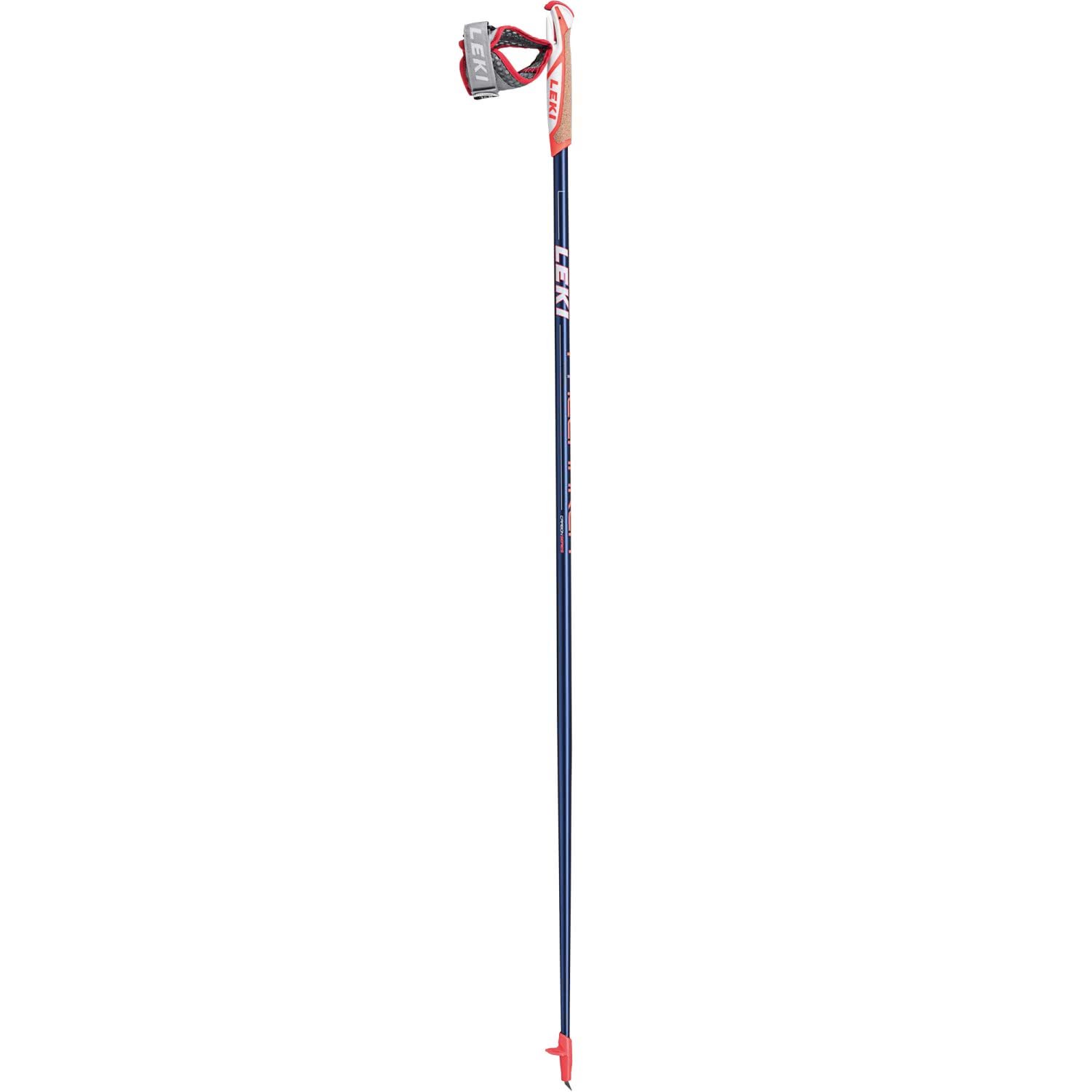LEKI Pacemaker Nordic Walking Stock Dark Blue Metalic/White/Neon Red 100