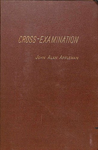 Cross-examination B0007E6PVM Book Cover