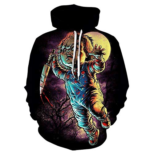 Película De Terror Sudadera con Capucha con Estampado 3D Estilo De Moda I Sudadera De Payaso Chaqueta Harajuku De Otoño Hip Hop Jersey Divertido