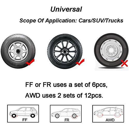 image for Buyplus Snow Tire Chains for Cars - 6 Sets Adjustable Anti Slip Emerge