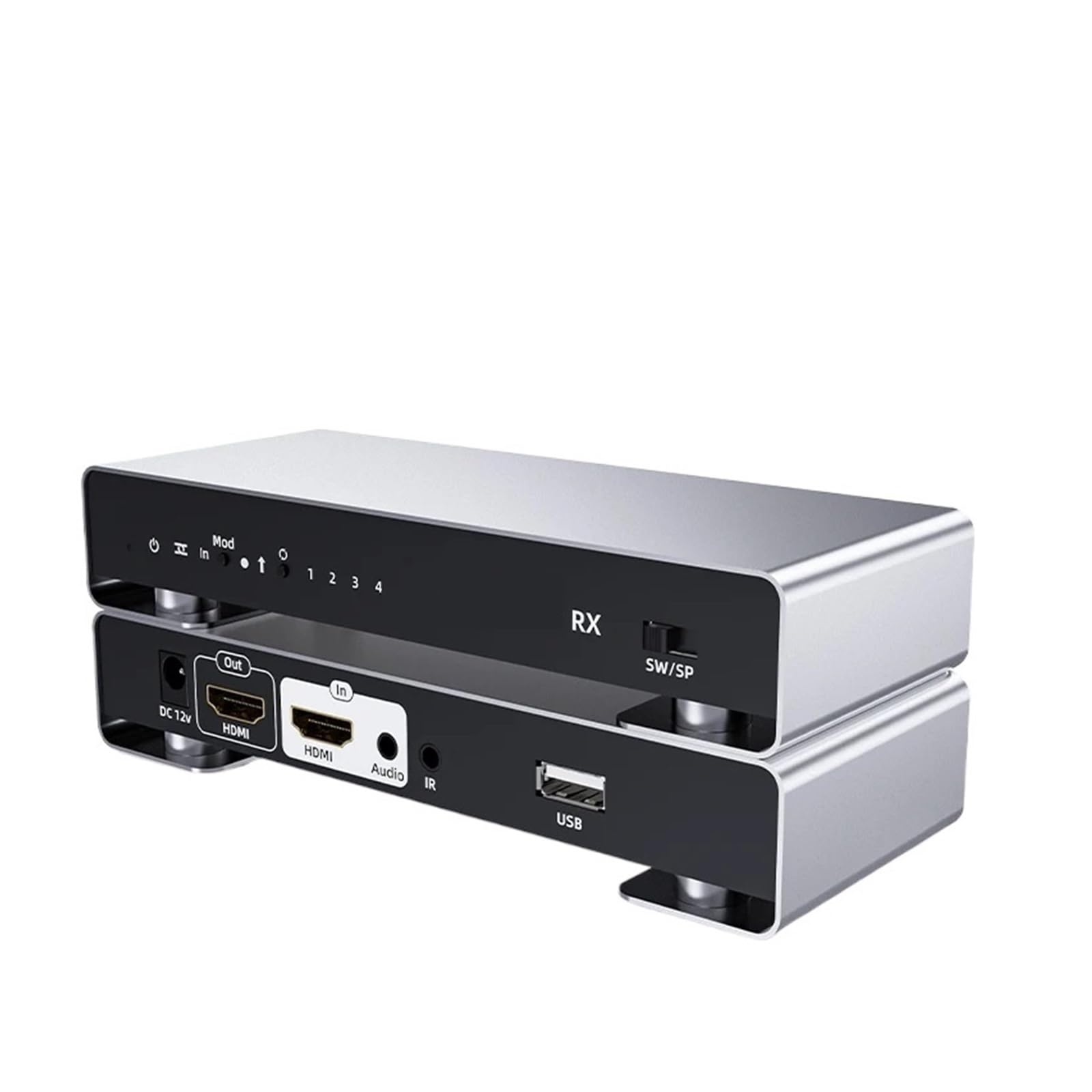 200M HDMI KVM Extender Over IP Rj45 Cat6 USB Ethernet Extender 656FT 1080P 60Hz for NVR Camera Monitoring Network Switch(200M TX,UK Plug)-image-4