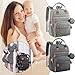 Multifunctional Foldable Mommy Bag, Diaper Bag with Waterproof Design, Zoned Storage for Baby Bottles Clothes (Silvery)