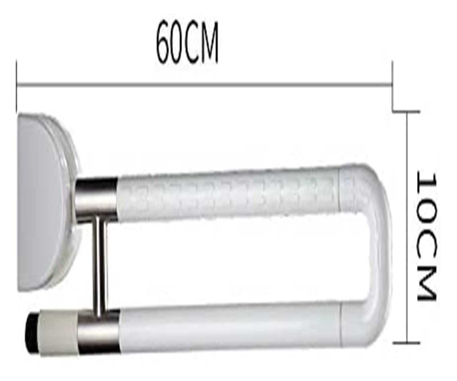 Agarraderas Barras de seguridad for bañera con acabado de nailon antideslizante, pasamanos plegables en forma de U de acero inoxidable, barra de seguridad abatible for inodoro